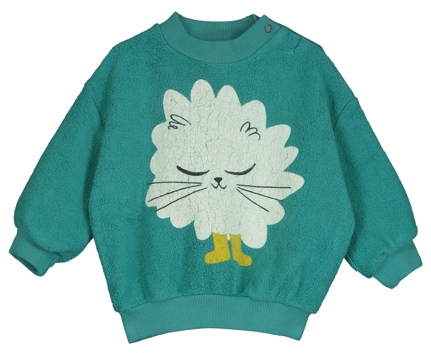 Lötiekids Baby Sweatshirt Teddy KITTENS green