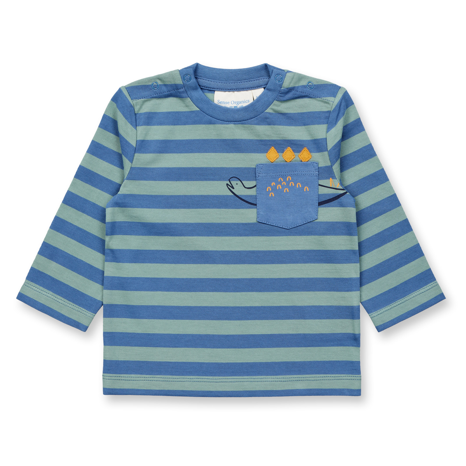 Sense Organic Baby Shirt L/S Stripes/Dino