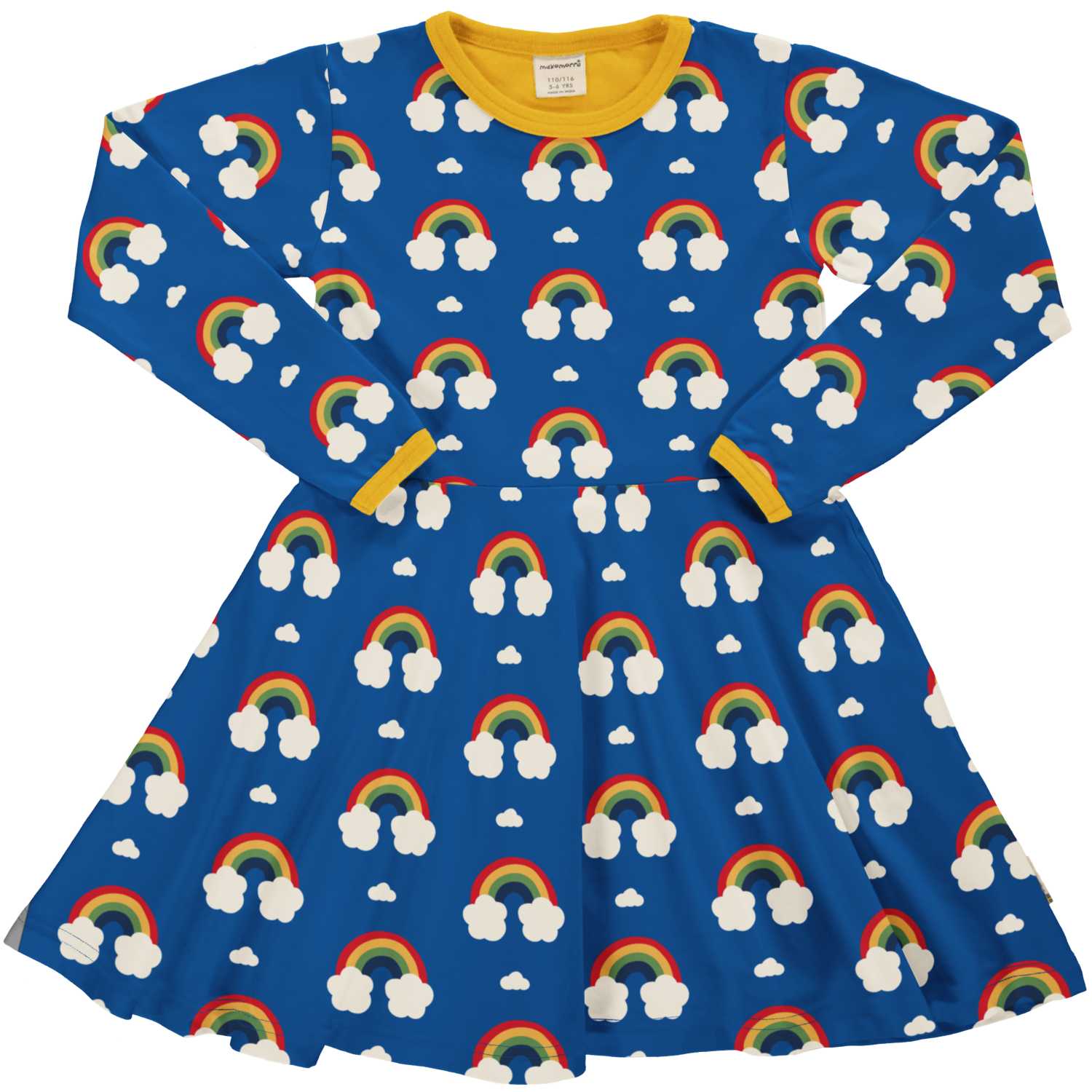 Maxomorra Girl Kleid Circle Langarm RAINBOW 