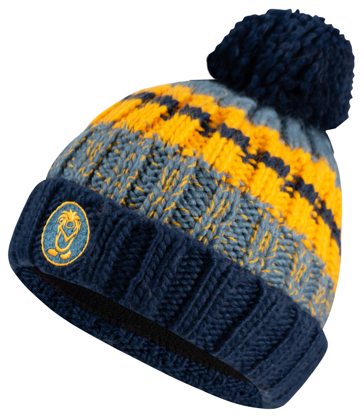 Trollkids Troll Bobble Cap steel blue/navy/mango