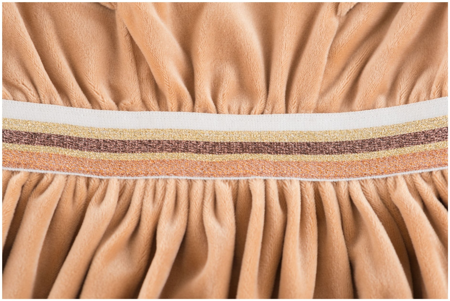 Someone Kleid Velour old beige