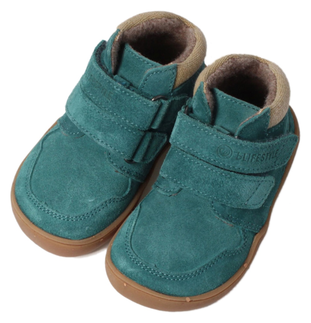 Blifestyle Barfußschuh RACCOON Velour petrol