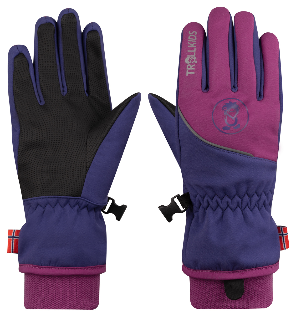 Trollkids Trolltunga Softshell Glove bright berry/dark purple