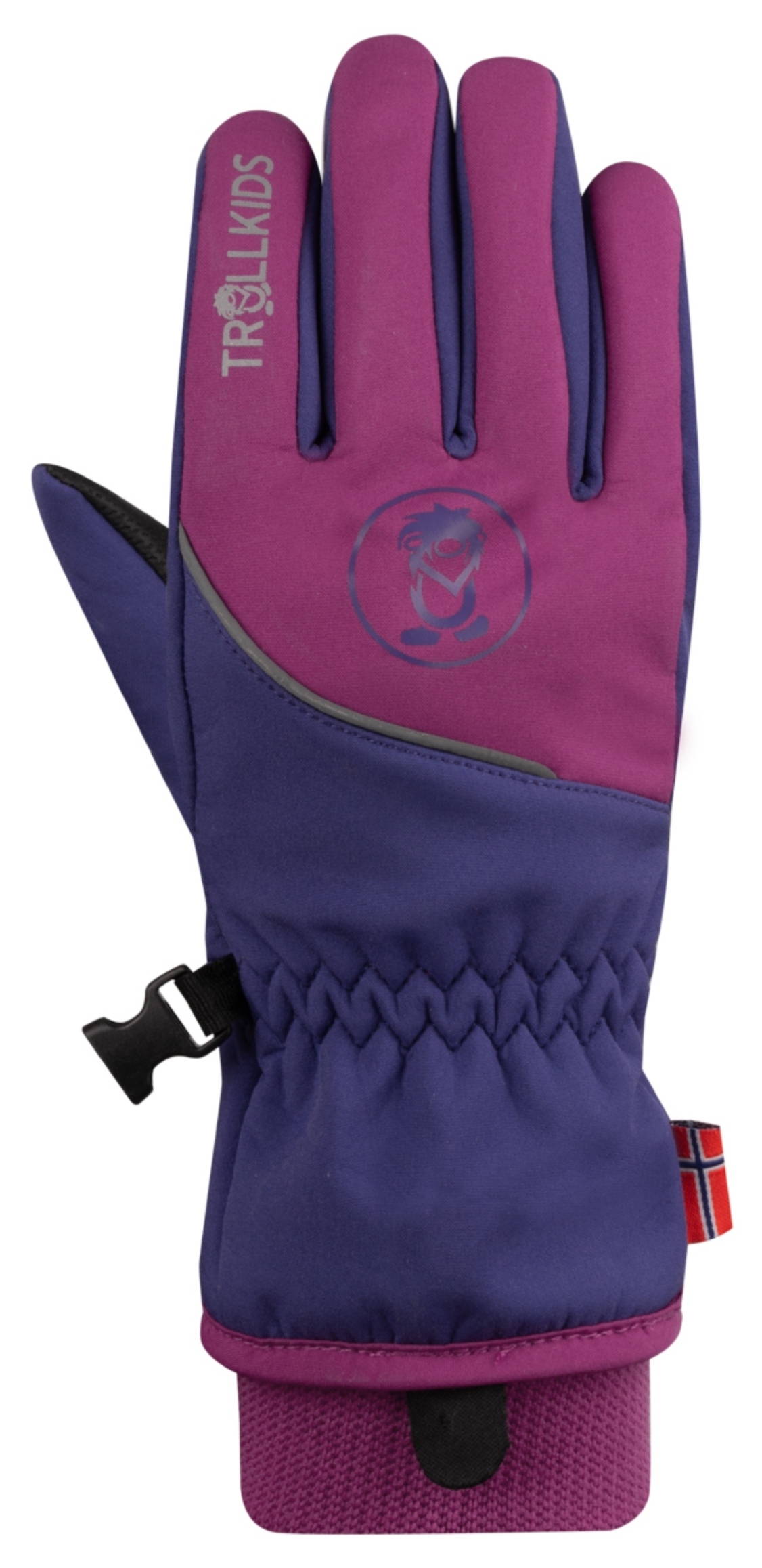 Trollkids Trolltunga Softshell Glove bright berry/dark purple