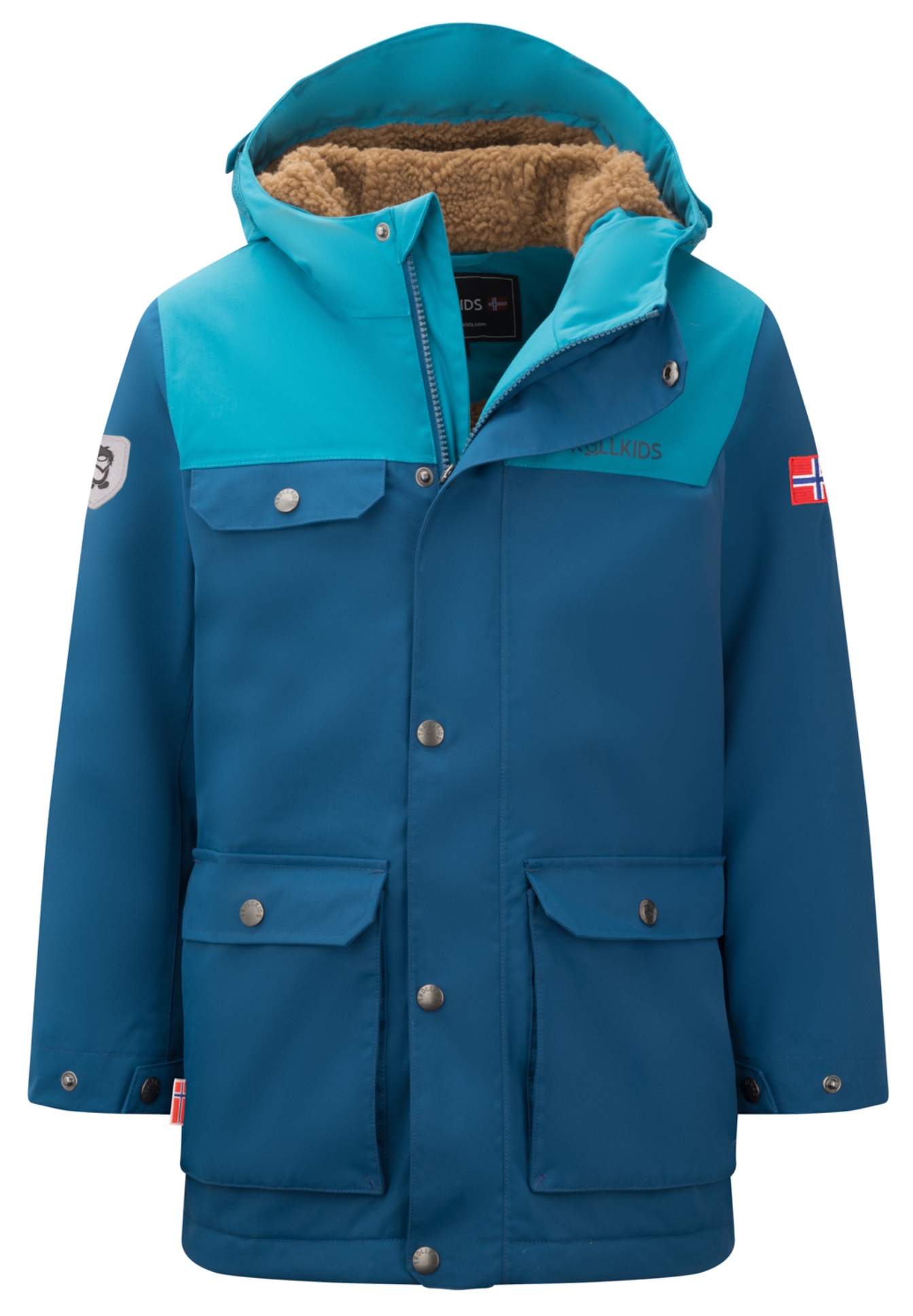 Trollkids Gudvangen Winterjacke madeira blue/dark marine/almond