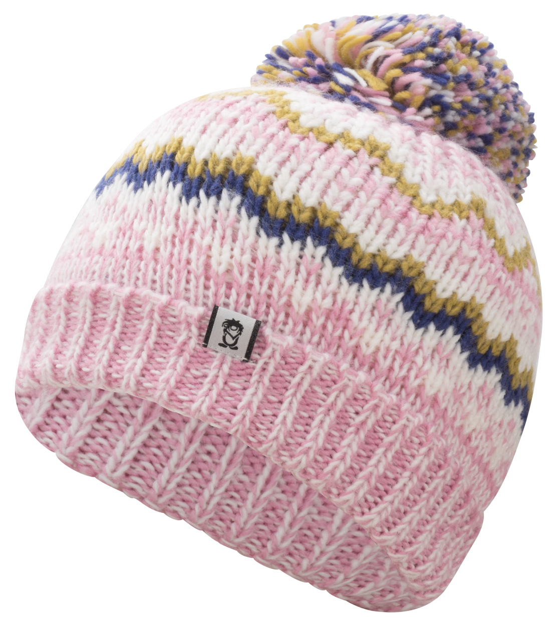 Trollkids Girls Kristiansand Bobble Cap pink dawn/dark purple