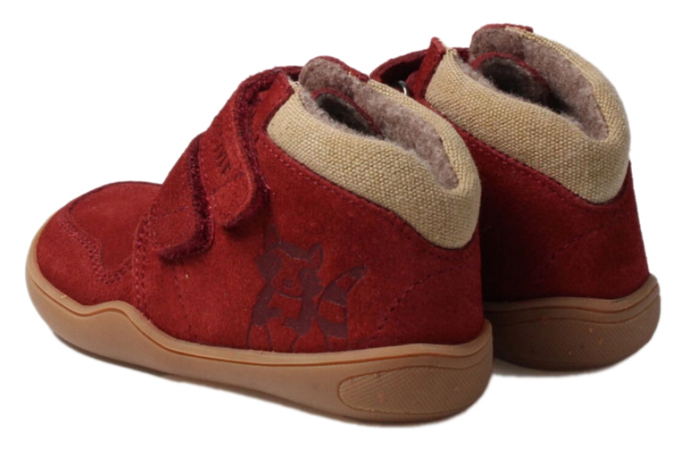 Blifestyle Barfußschuh RACCOON Velours bordeaux