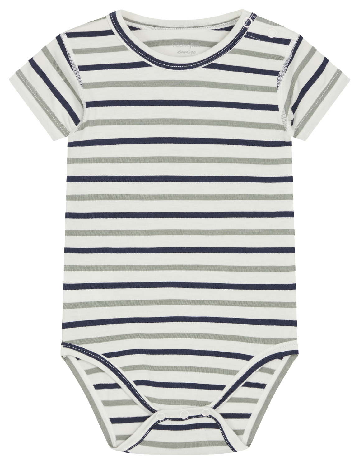 Hust & Claire Baby Bambus Body Kurzarm Seagrass