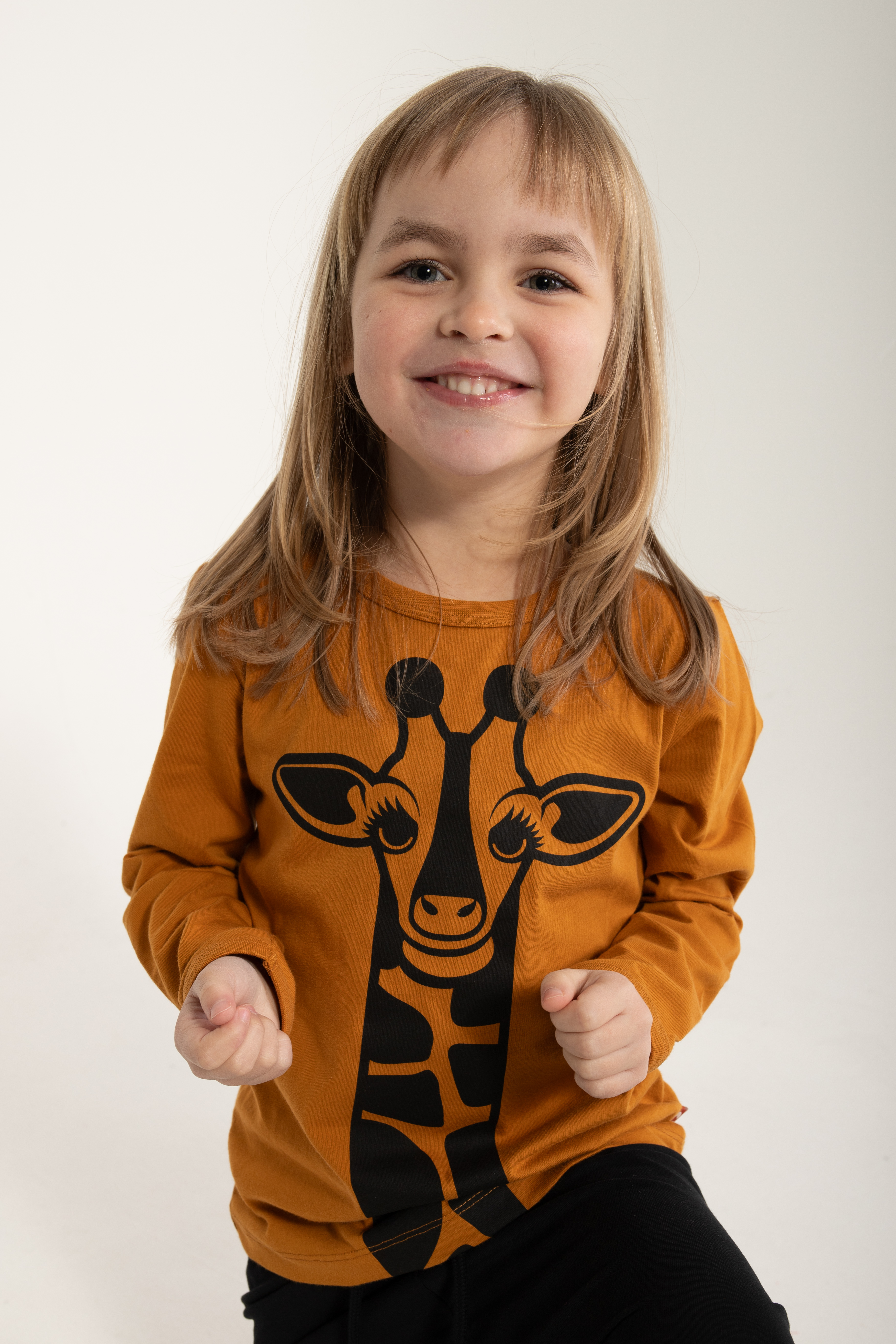 DYR Langarmshirt GIRAFFE golden