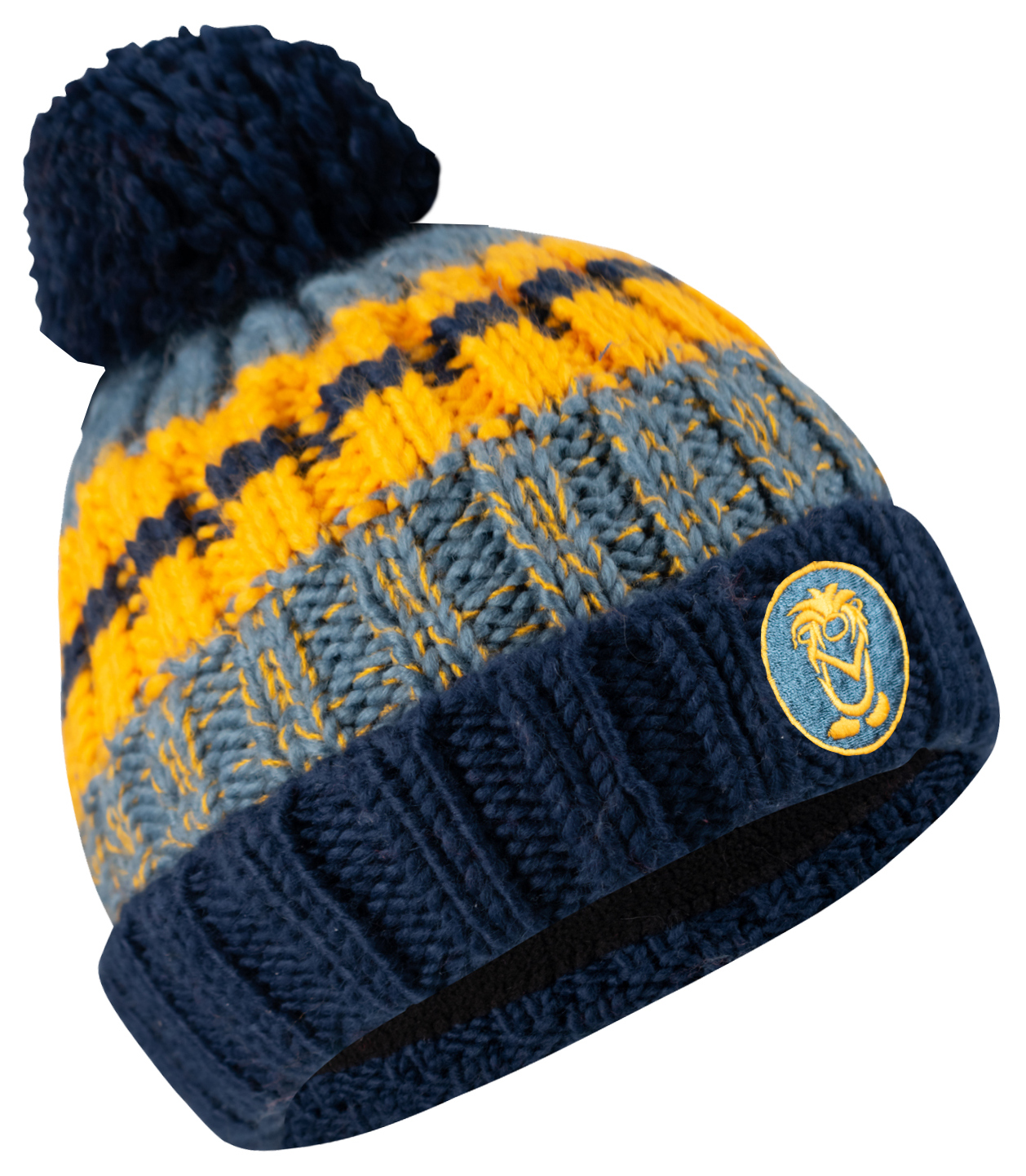 Trollkids Troll Bobble Cap steel blue/navy/mango