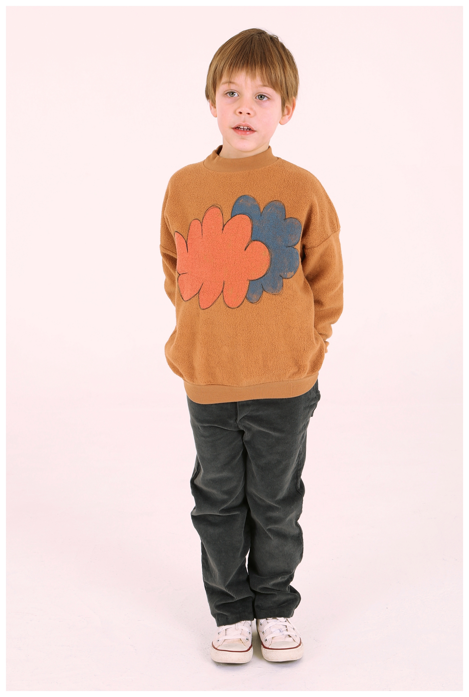 Lötiekids Sweatshirt Teddy CLOUDS brown