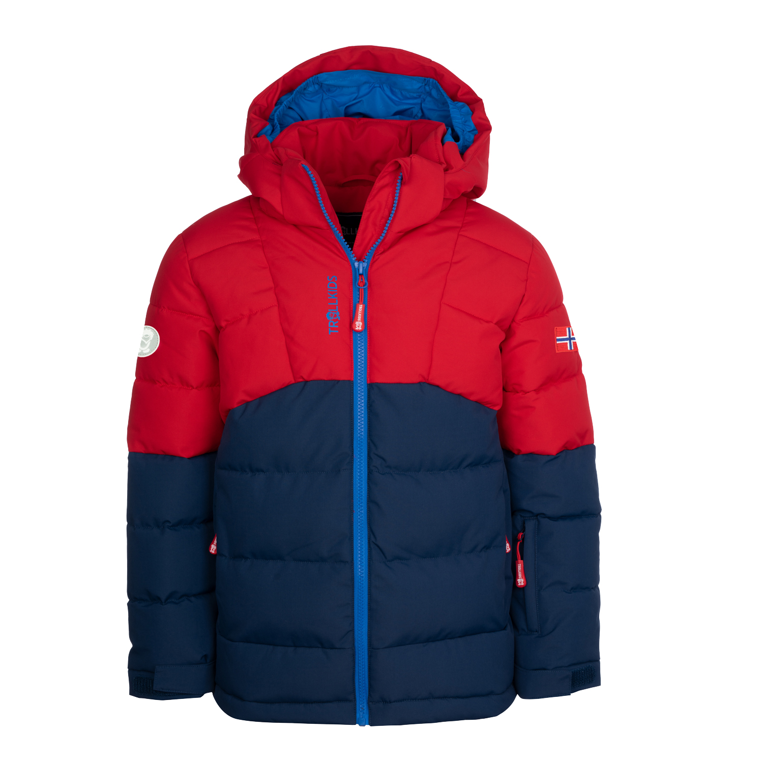 Trollkids Winterjacke Gryllefjord bright red/mystic blue/medium blue