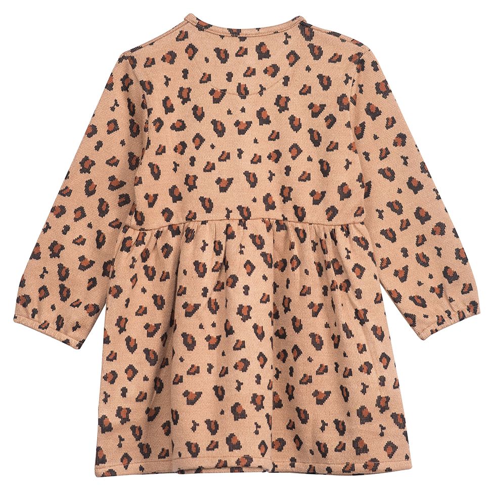 Someone Girl Kleid Leoprint Beige