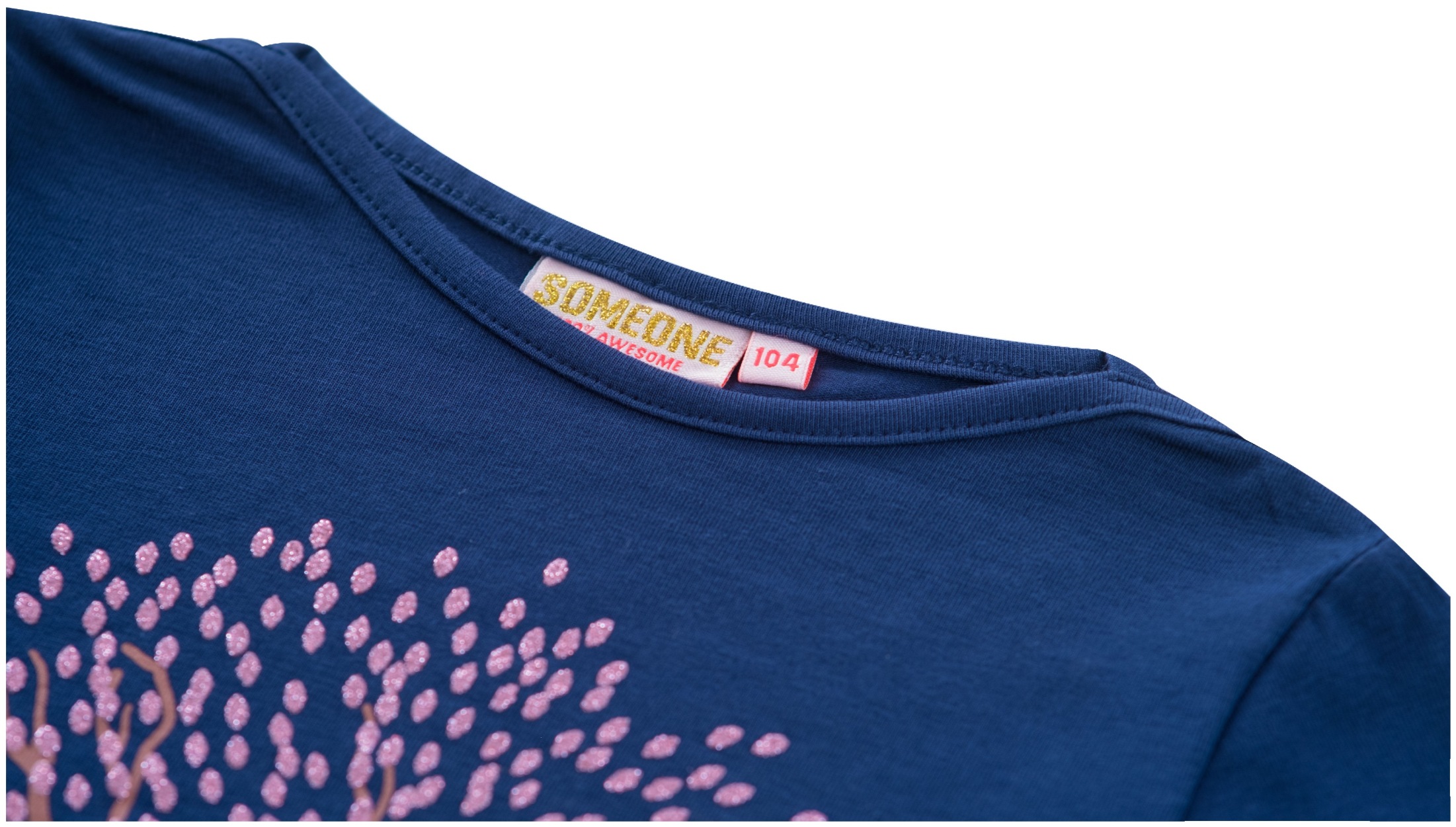 Someone Langarmshirt Baum Navy