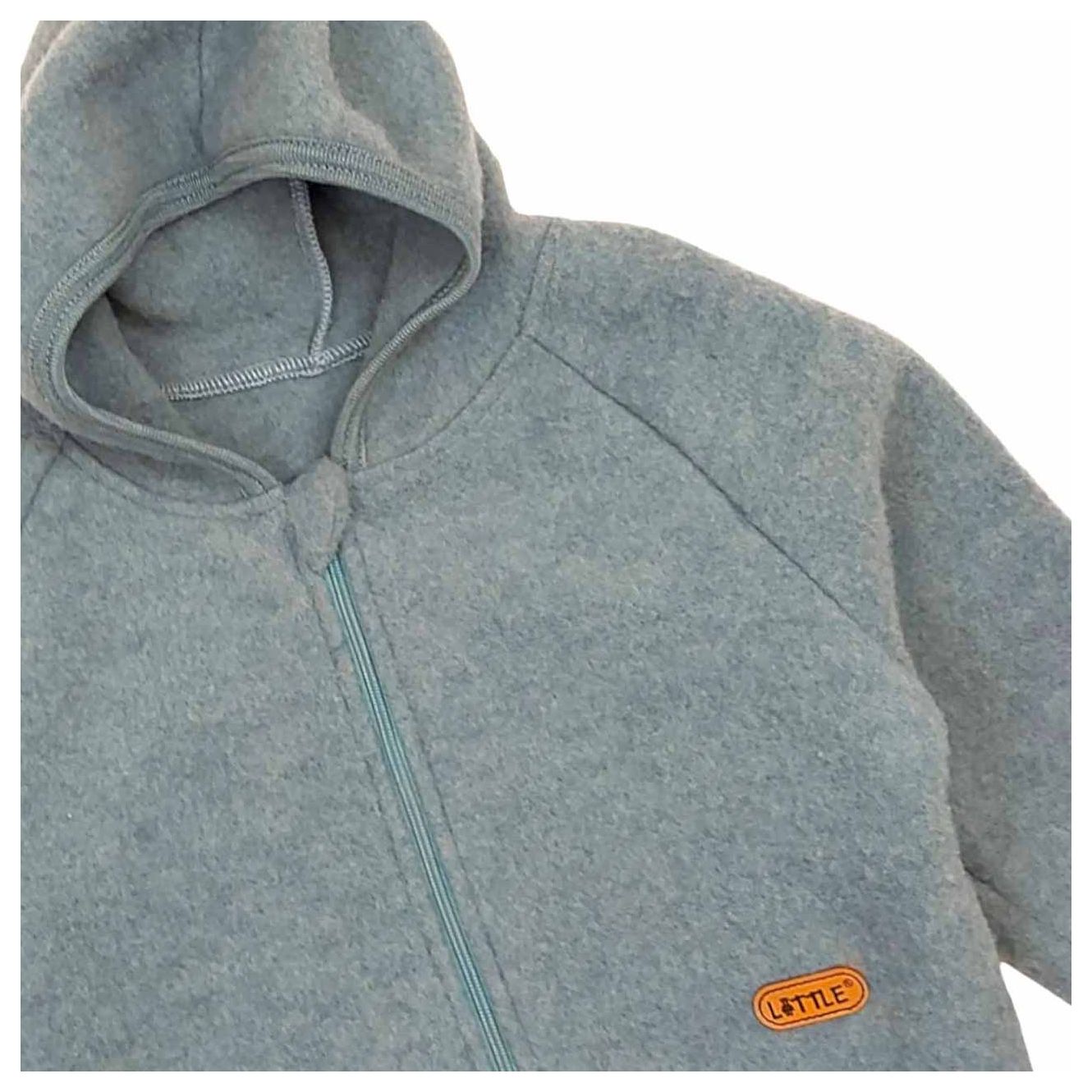 Little Baby Jacke Wollfleece Merino blau