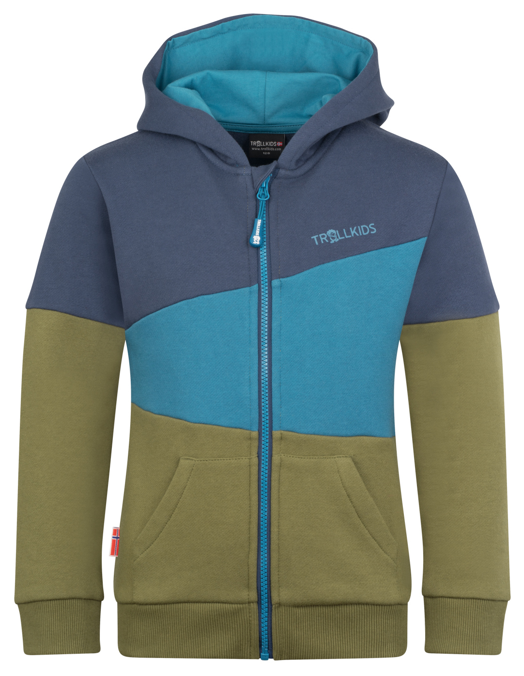 Trollkids Alesund Sweater mystic blue/dark marine/pine green