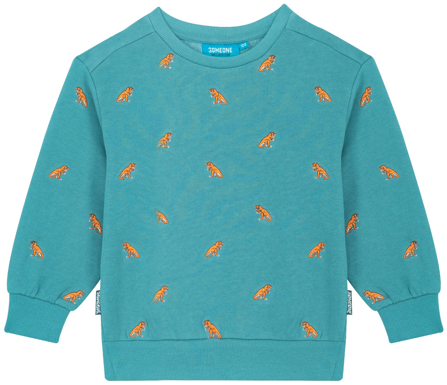 Someone Boy Sweatshirt T-Rex AOP petrol