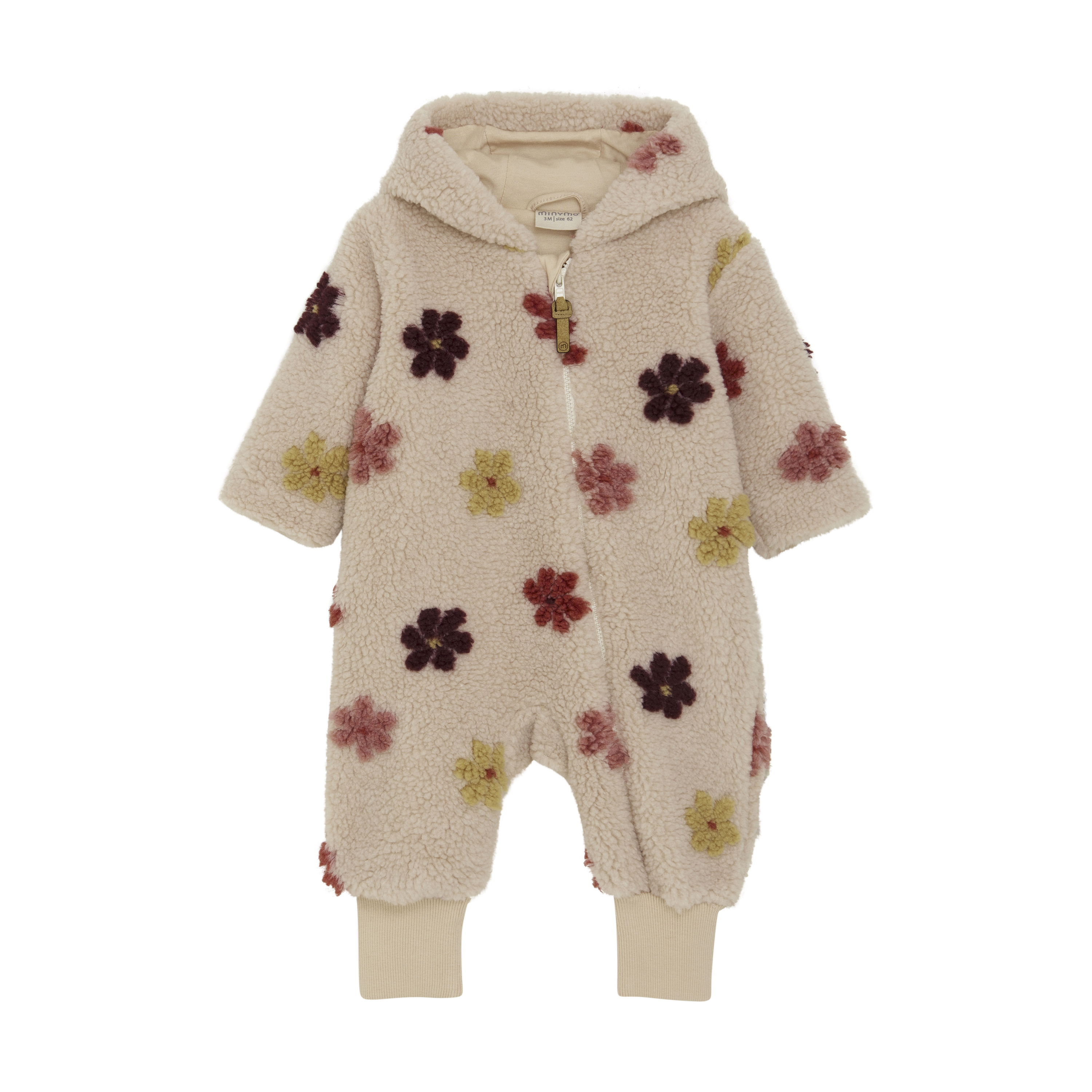 Minymo Baby Overall Teddyfleece gefüttert Sandshell