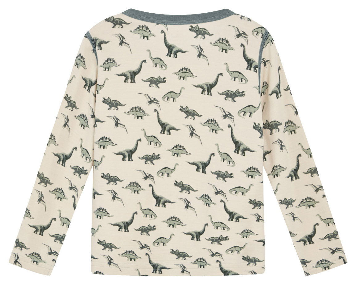 Hust & Claire Langarmshirt Wolle Bambus Dino Jade green