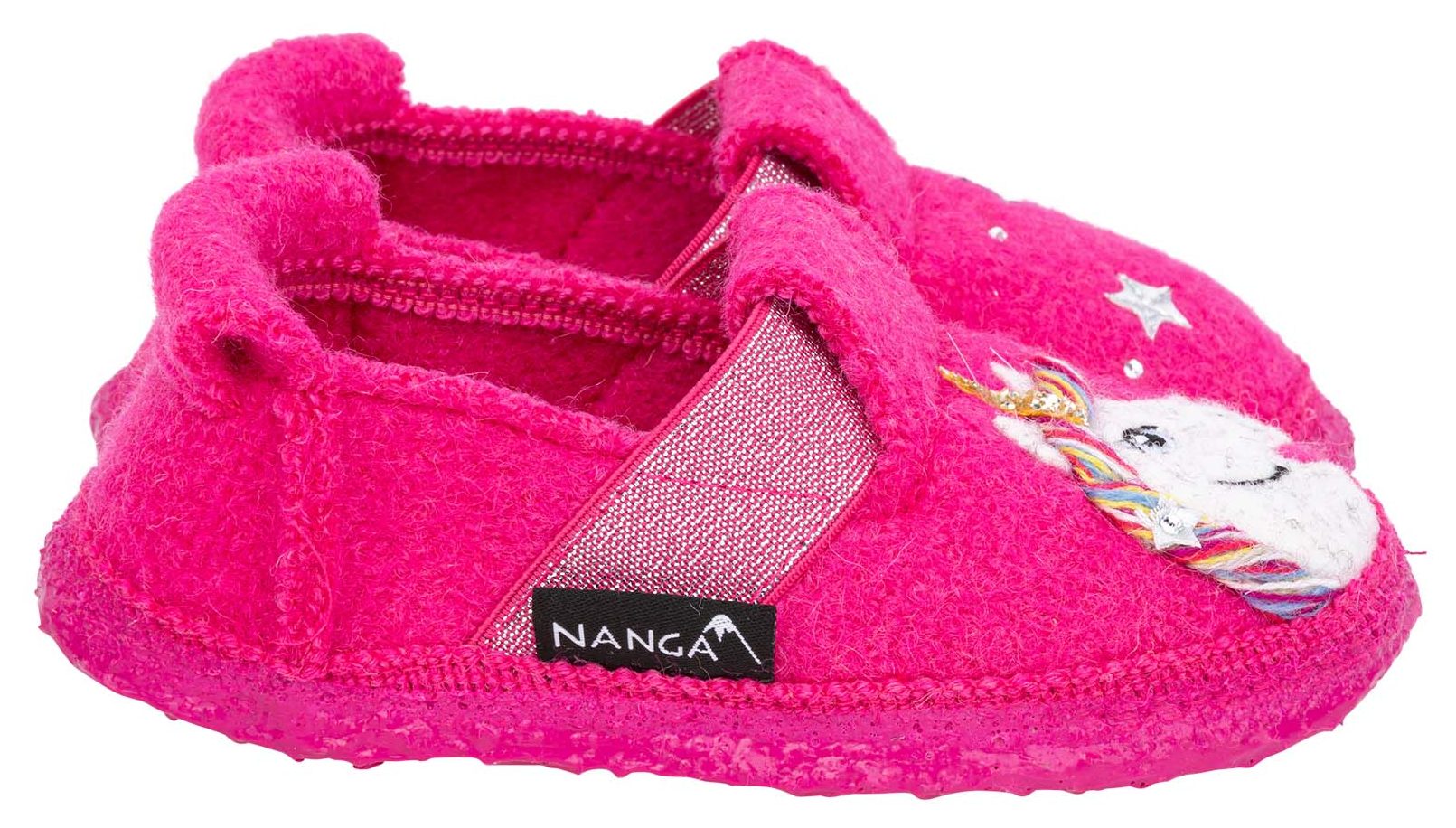 Nanga Hausschuhe Schurwolle Unicorn pink