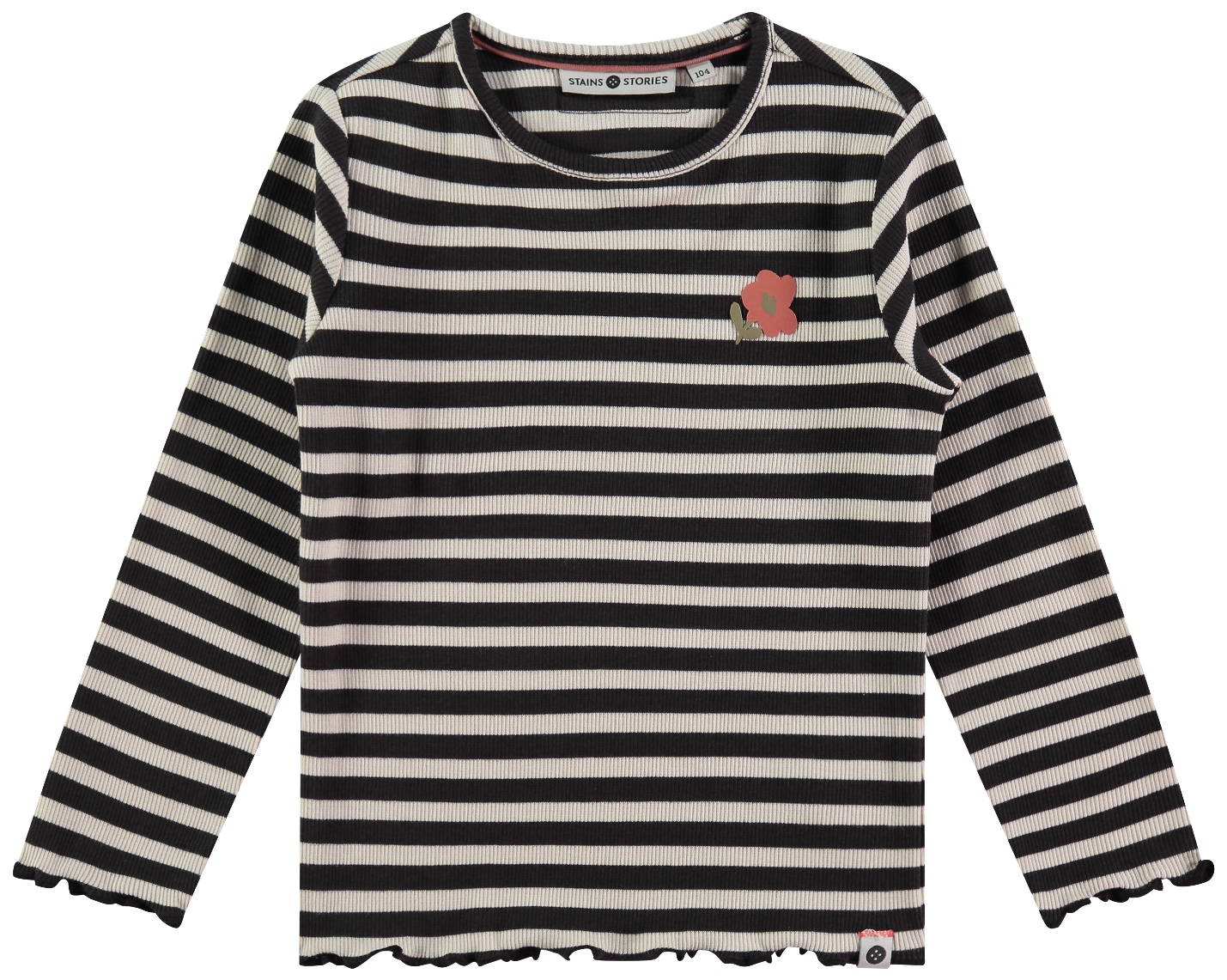 Babyface Girl Langarmshirt Stripes black