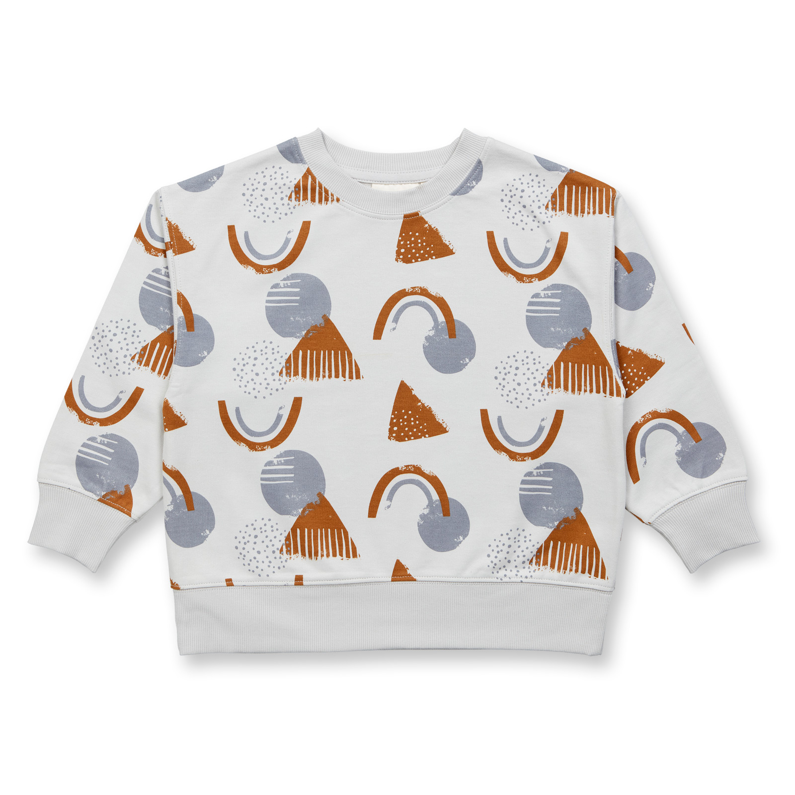 Sense Organic Boy Sweater Abstract AOP grey