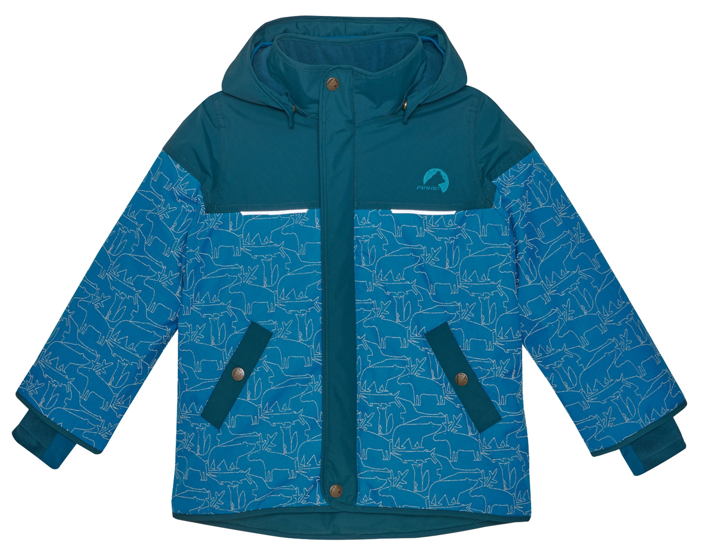 Finkid Winterjacke Koira Ice mosaic/deep teal