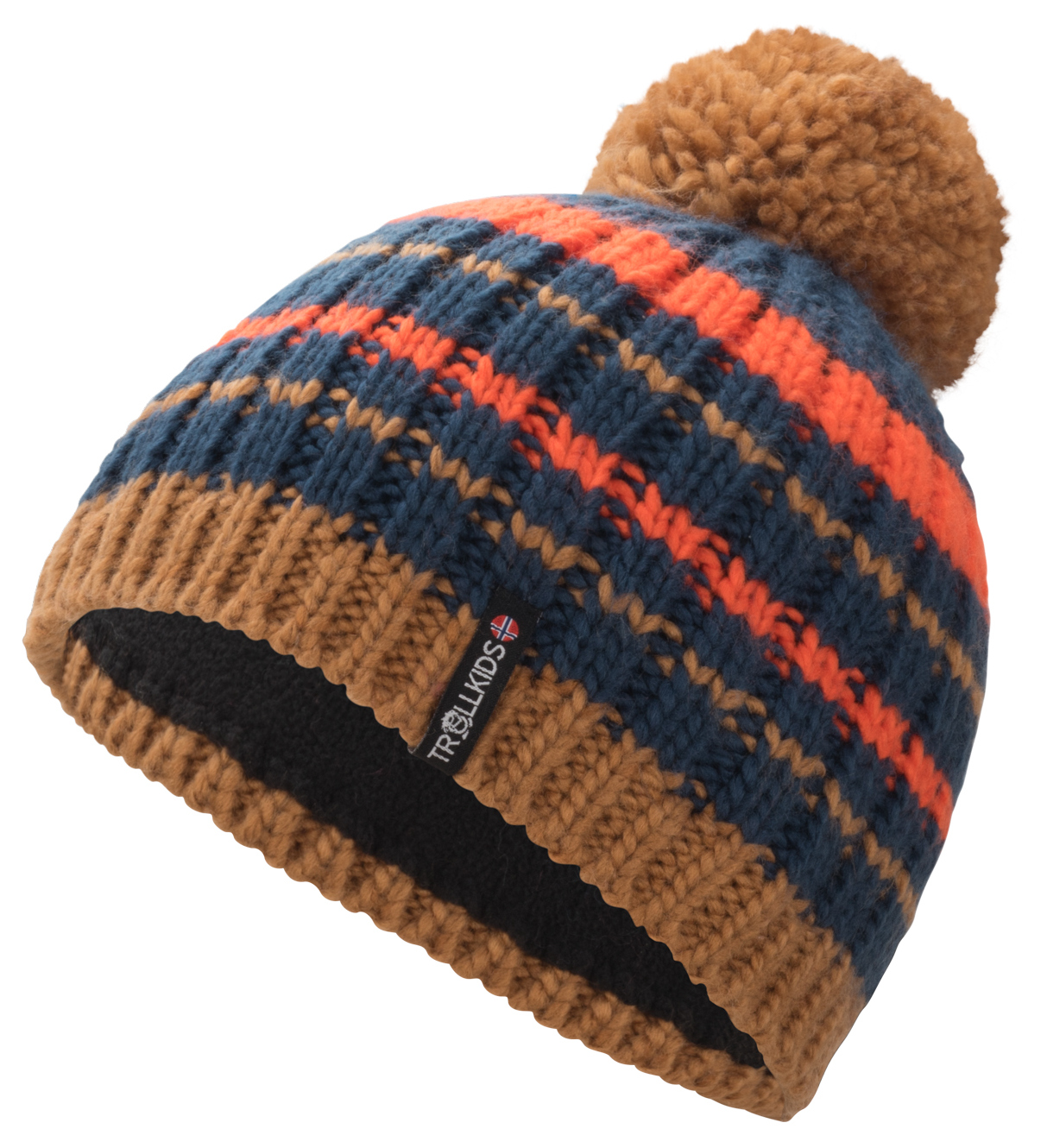 Trollkids Hafjell Bobble Cap almond/madeira blue