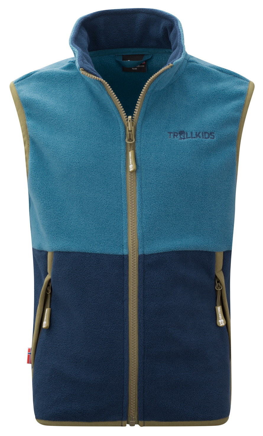 Trollkids Storfjord Fleecejacke dark marine/mystic blue/pine green