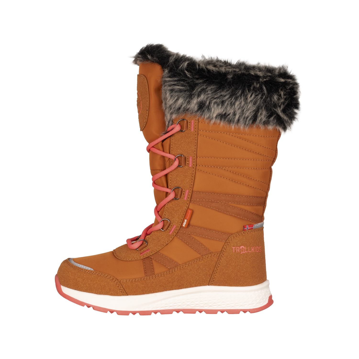 Trollkids Girls Hemsedal Winter Boots XT caramel/salmon