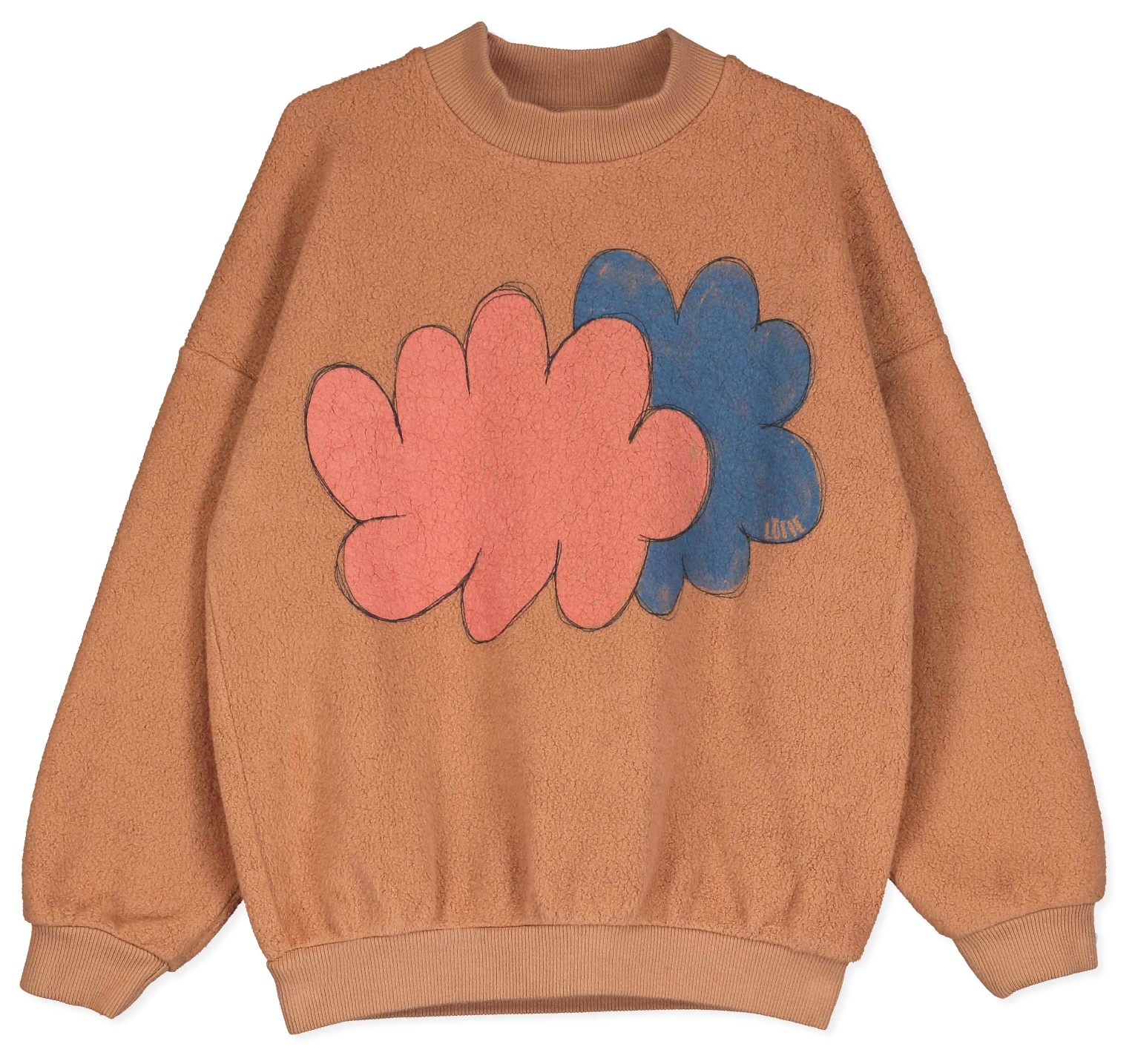 Lötiekids Sweatshirt Teddy CLOUDS brown