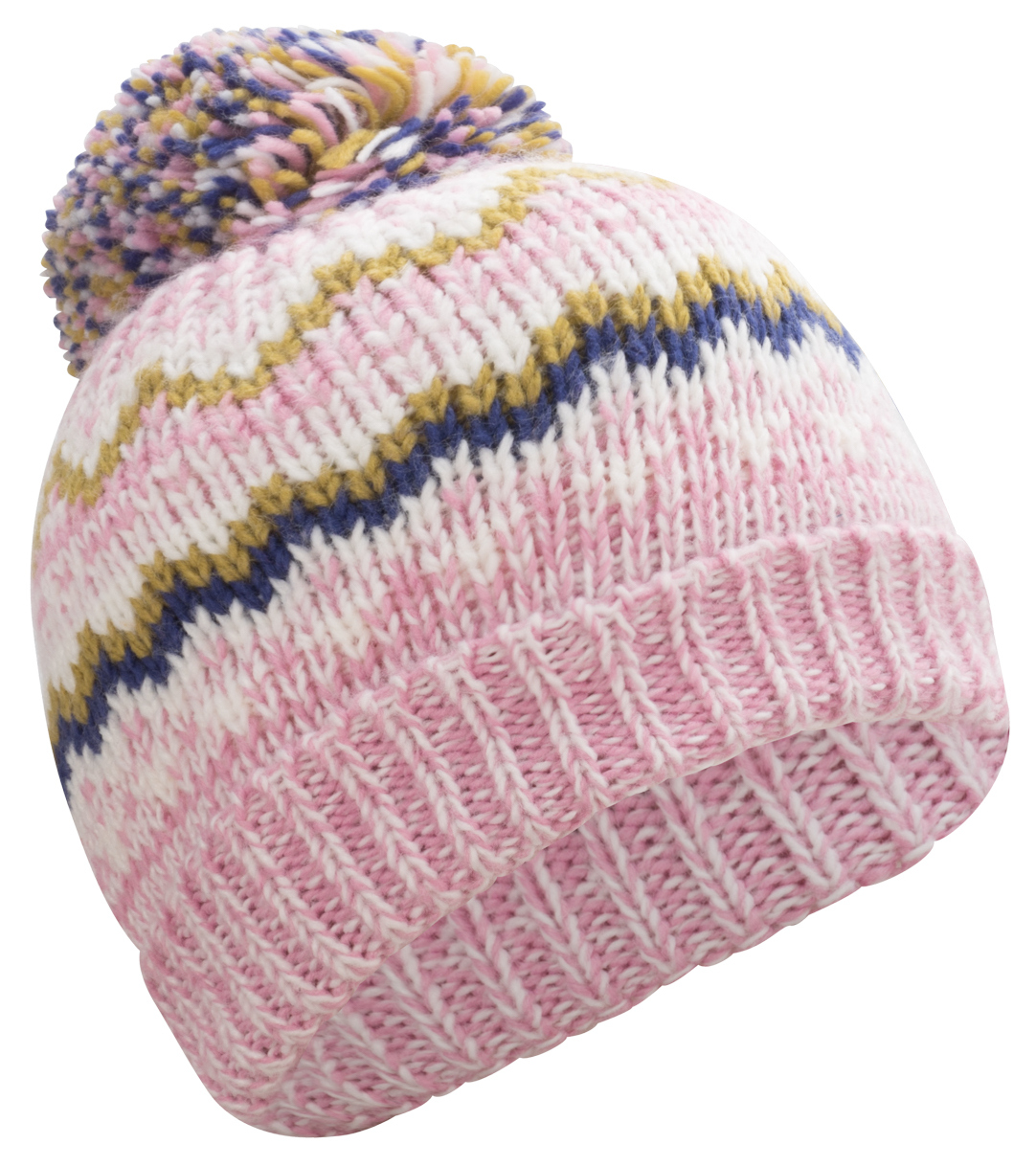 Trollkids Girls Kristiansand Bobble Cap pink dawn/dark purple