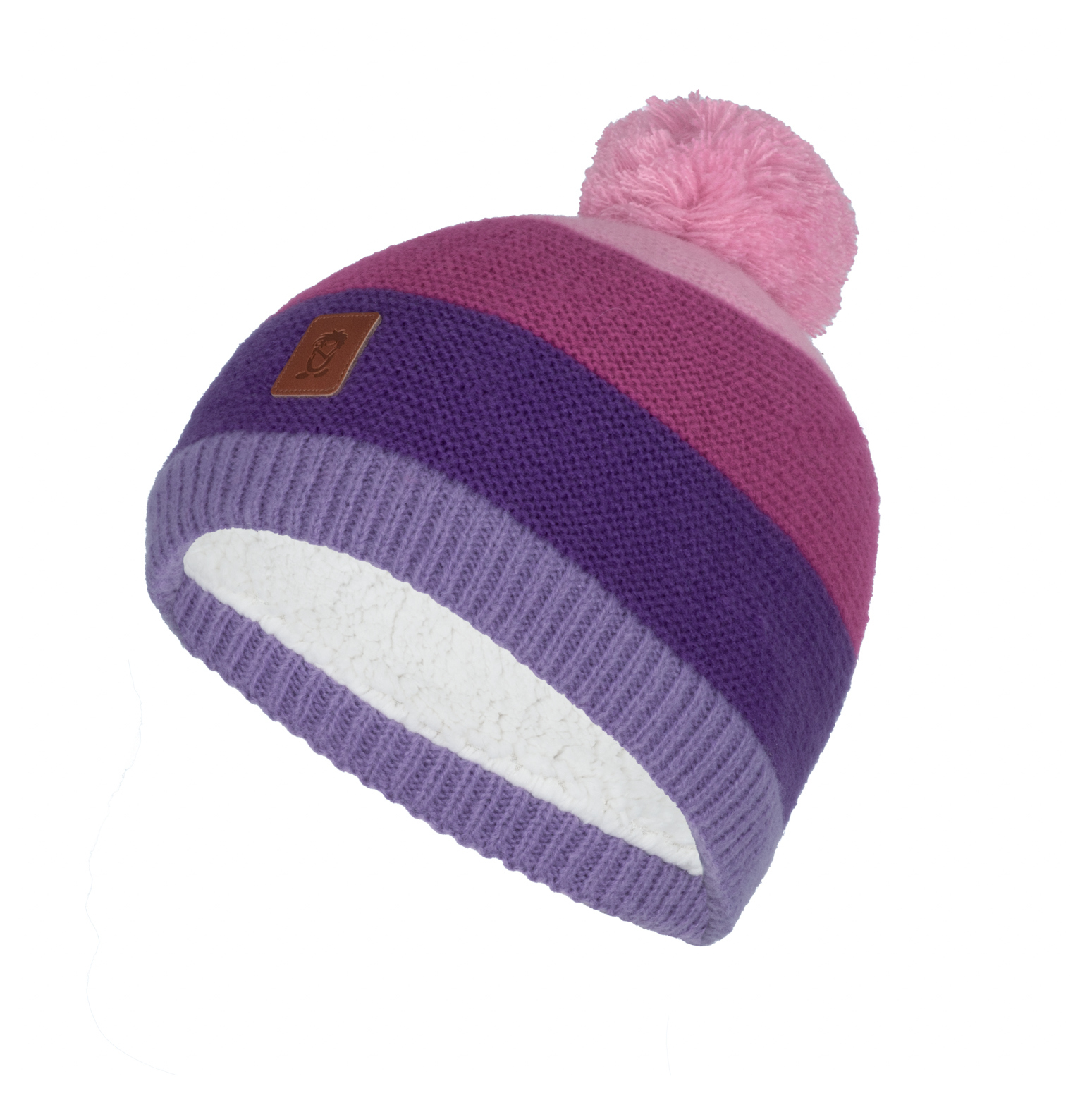 Trollkids Gryllefjord Bobble Cap bright berry/dark purple