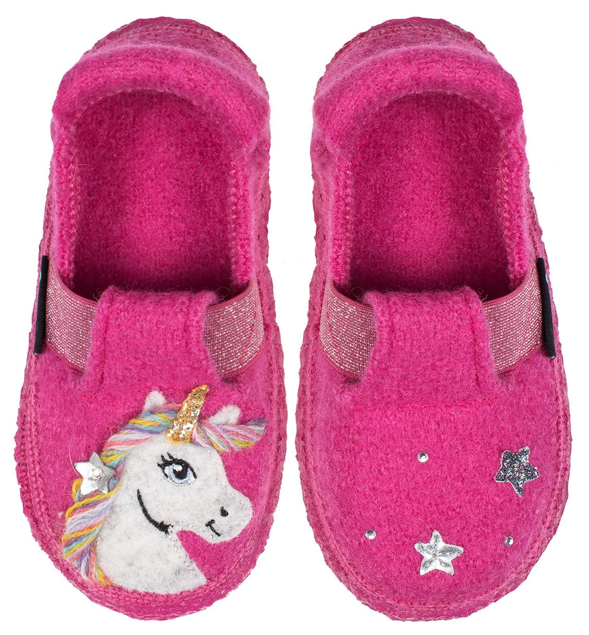 Nanga Hausschuhe Schurwolle Unicorn pink