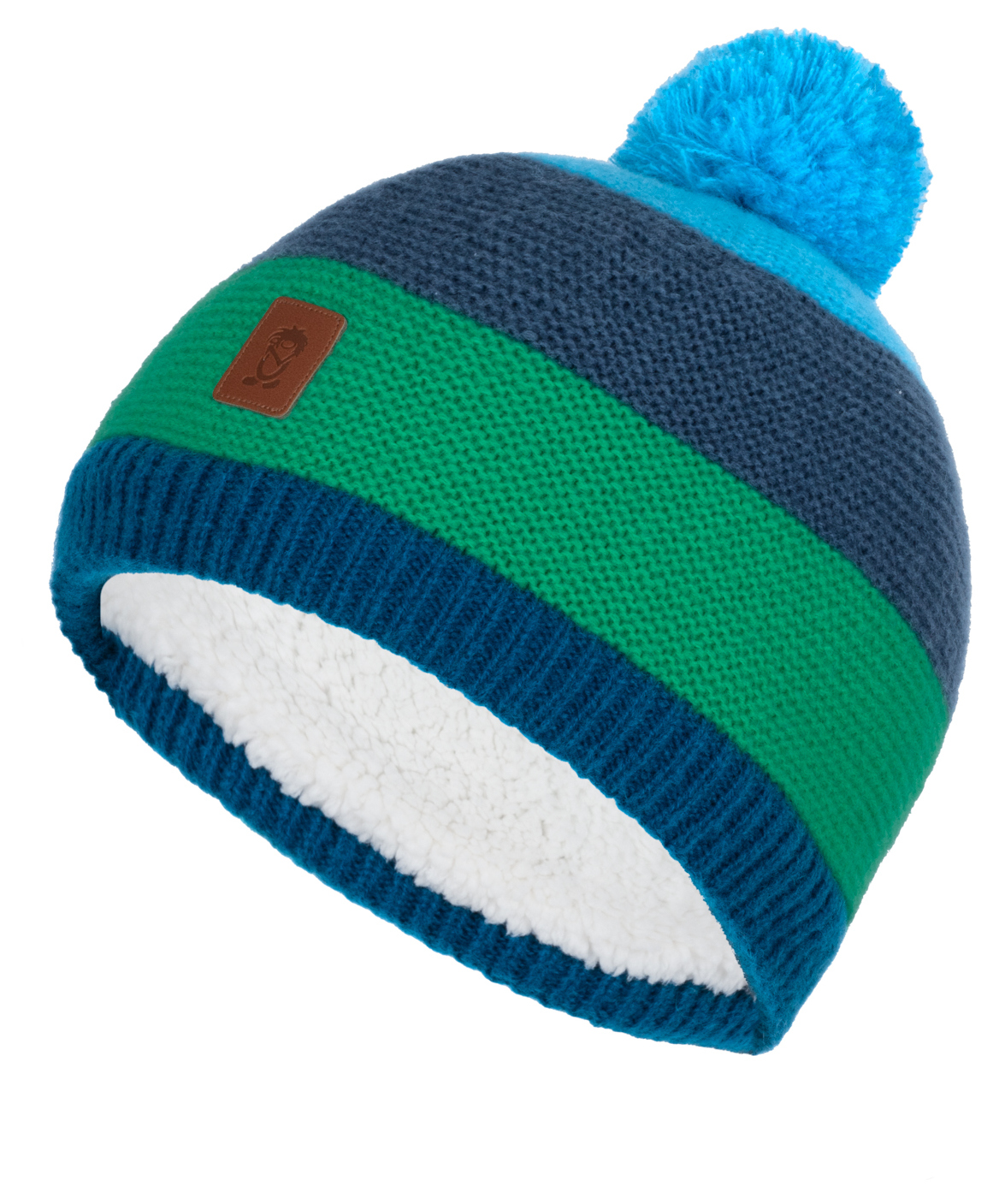 Trollkids Gryllefjord Bobble Cap fresh green/mystic blue