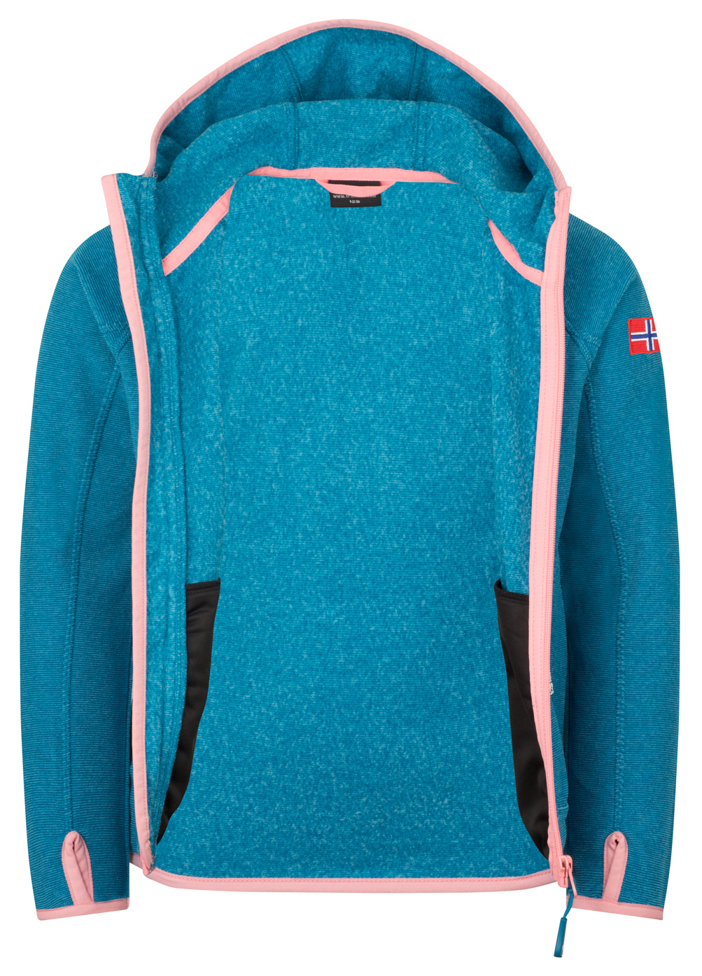 Trollkids Girl Sandefjord Fleecejacke harbour Blue/Peony Rose