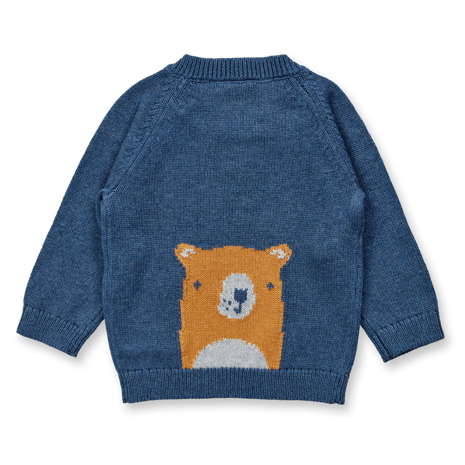 Sense Organic Baby Strickpulli Bear blue