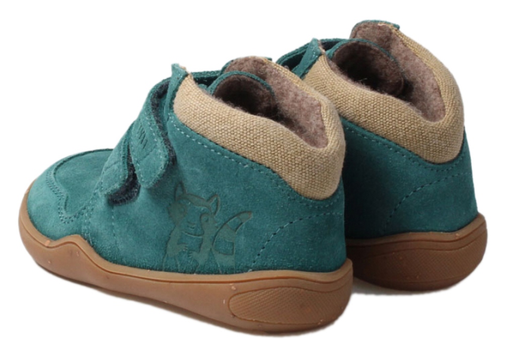 Blifestyle Barfußschuh RACCOON Velour petrol