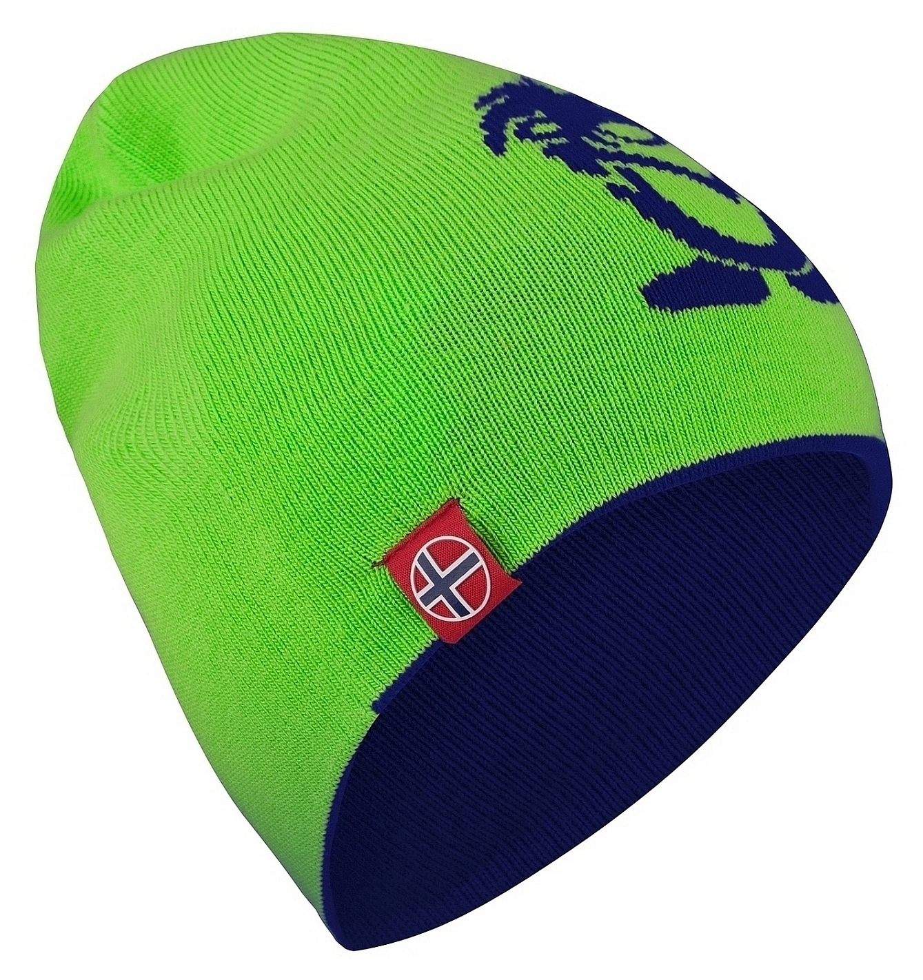 Trollkids Troll Beanie Long navy/bright green