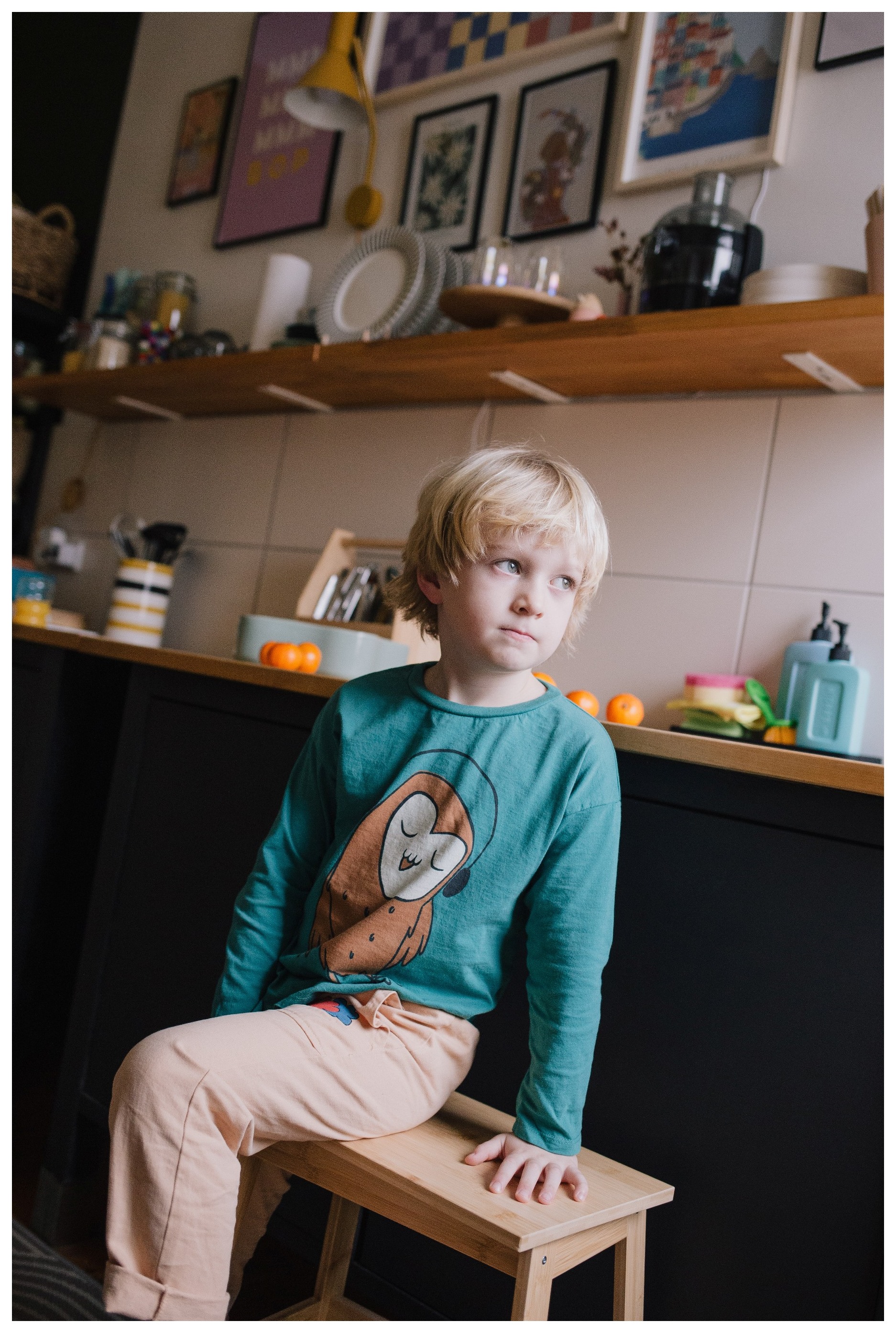 Lötiekids Langarmshirt OWL green