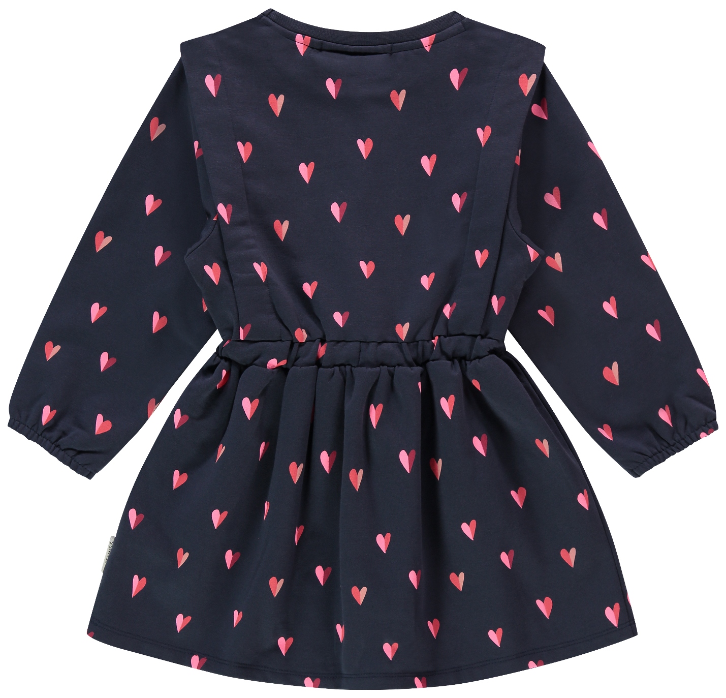 Babyface Girl Kleid langarm Hearts indigo