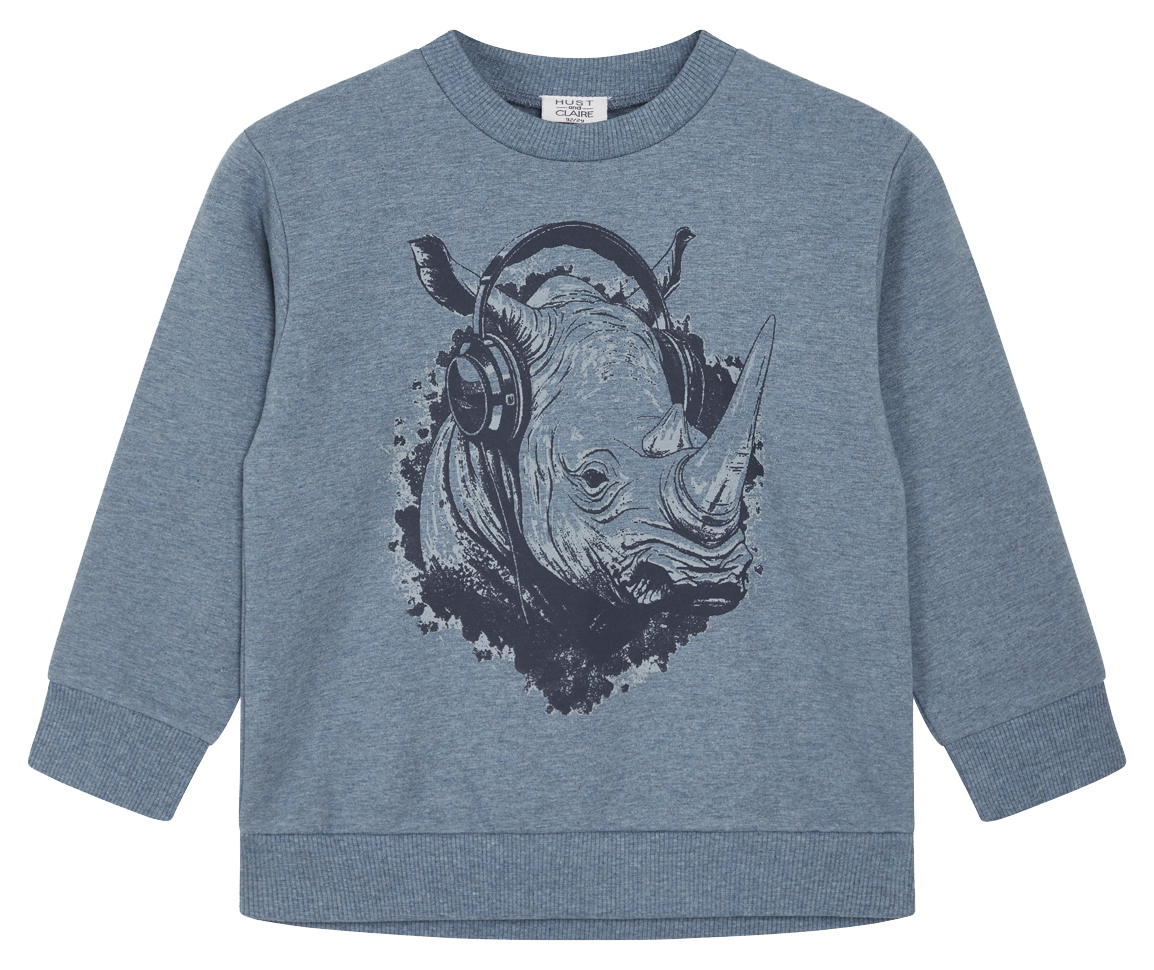 Hust & Claire Sweatshirt Nashorn Ocean Melange