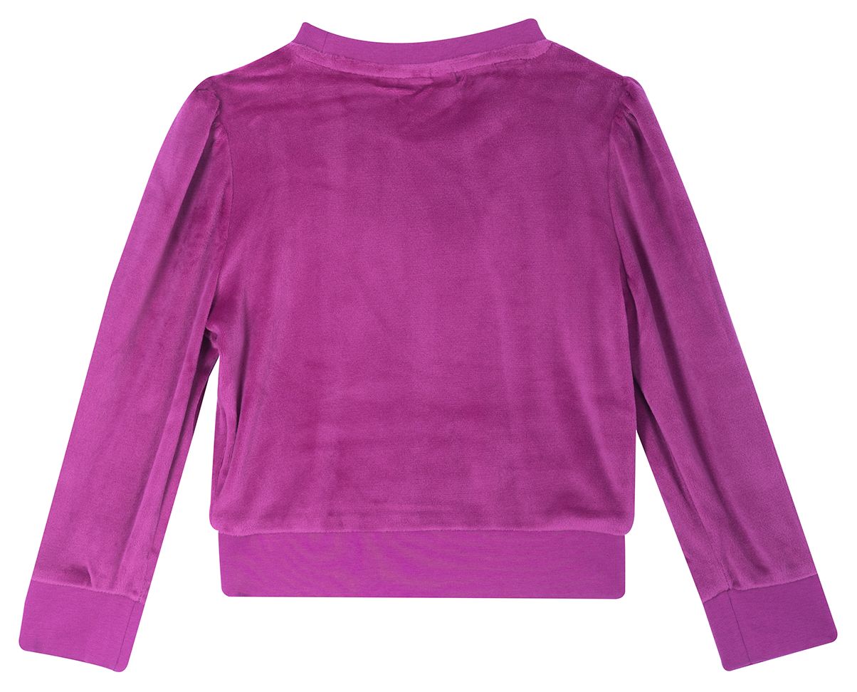 Someone Girl Samt Pulli Herz Purple