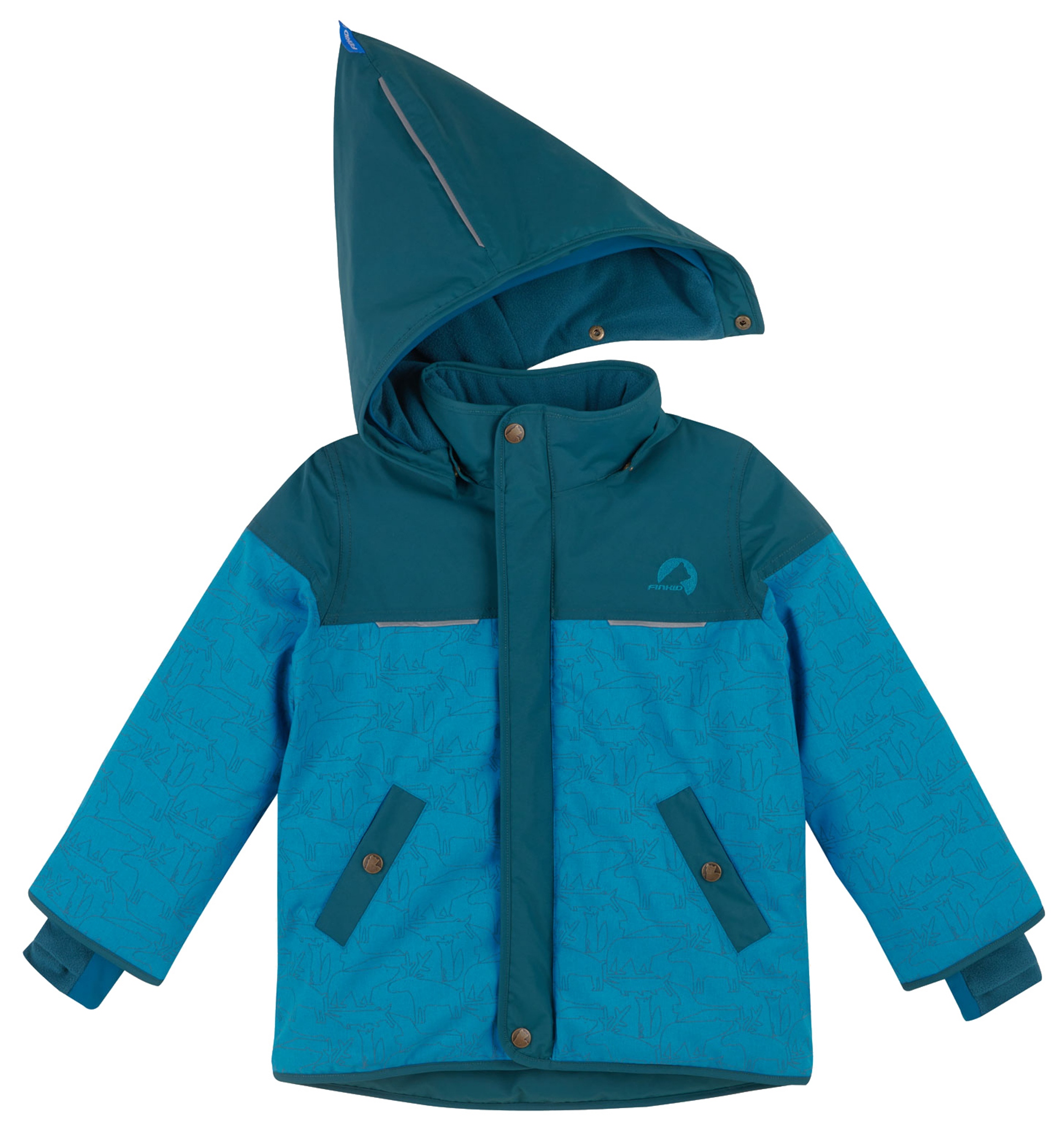 Finkid Winterjacke Koira Ice mosaic/deep teal