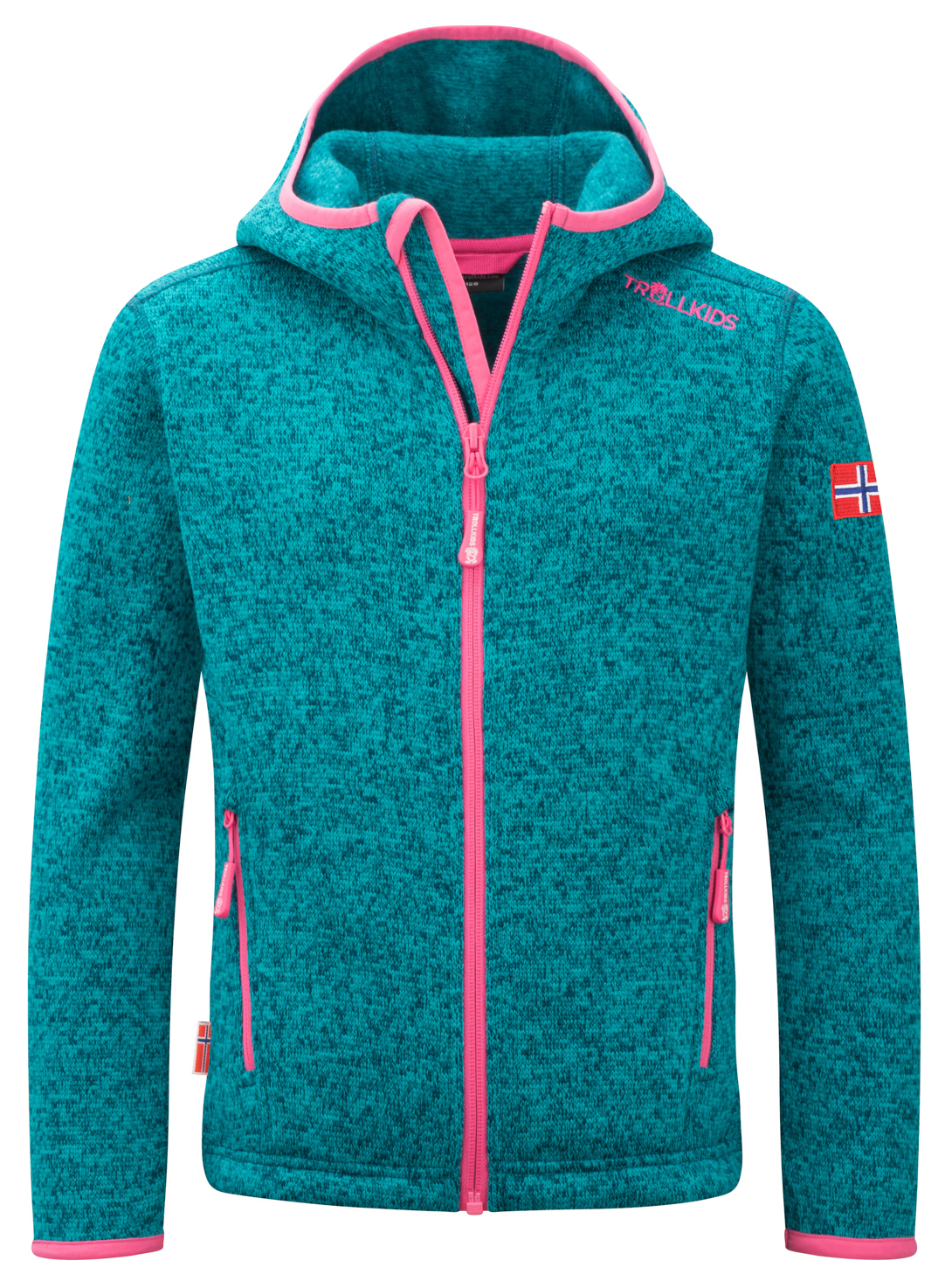 Trollkids Girls Fleecejacke Jondalen XT dark turquoise/light magenta