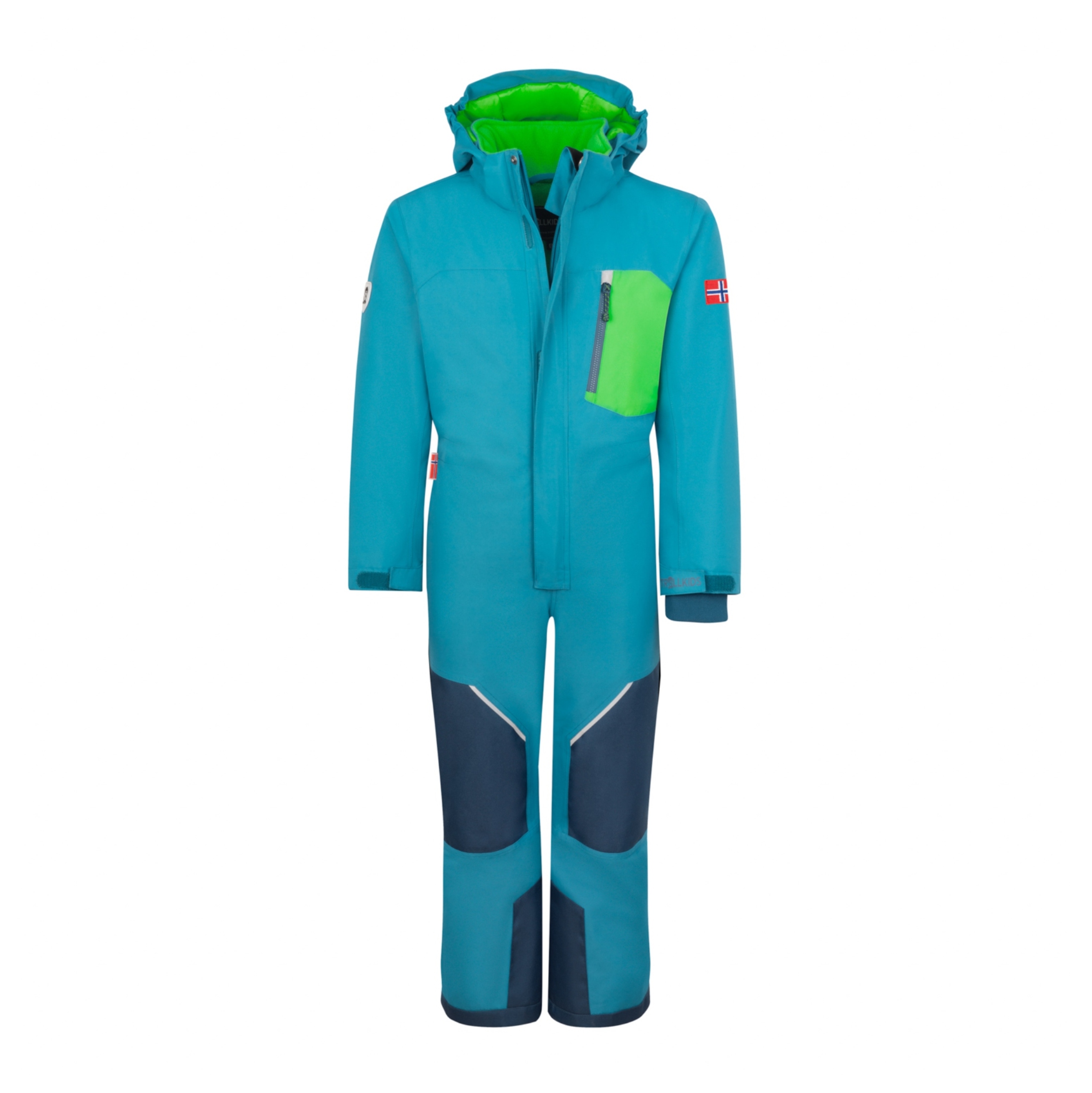 Trollkids Isfjord Schneeanzug XT dark marine/mystic blue/fresh green